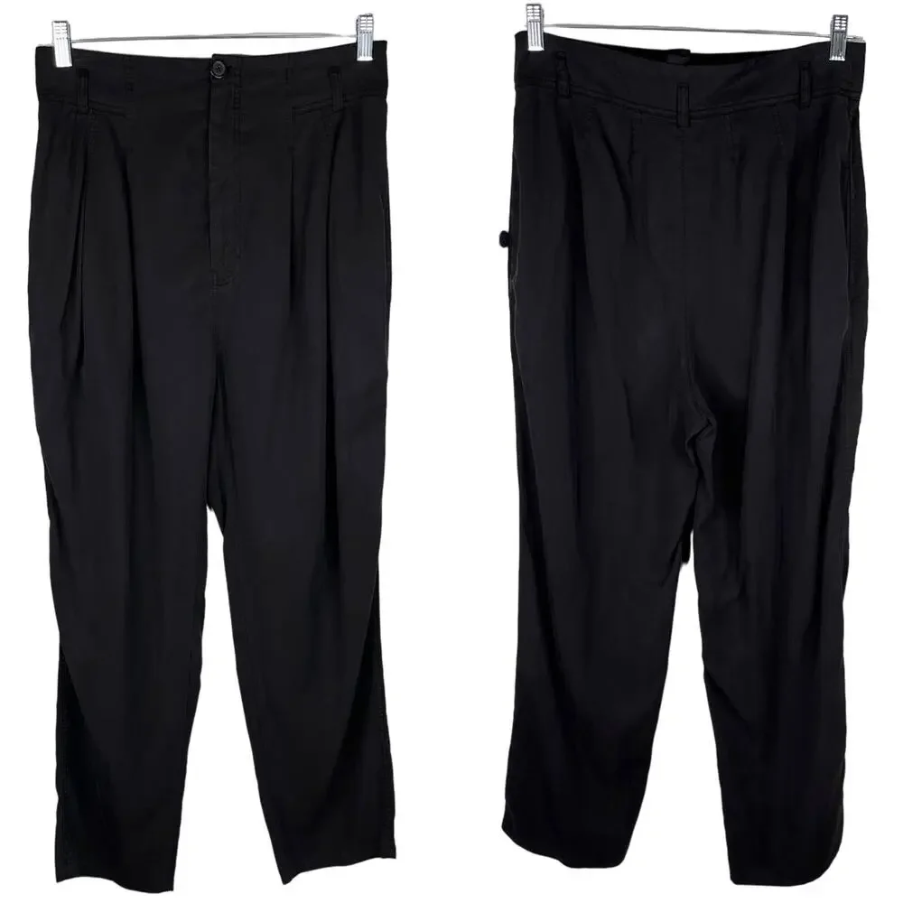 Free People Run Wild High Waist Balloon Pants Black 12 New